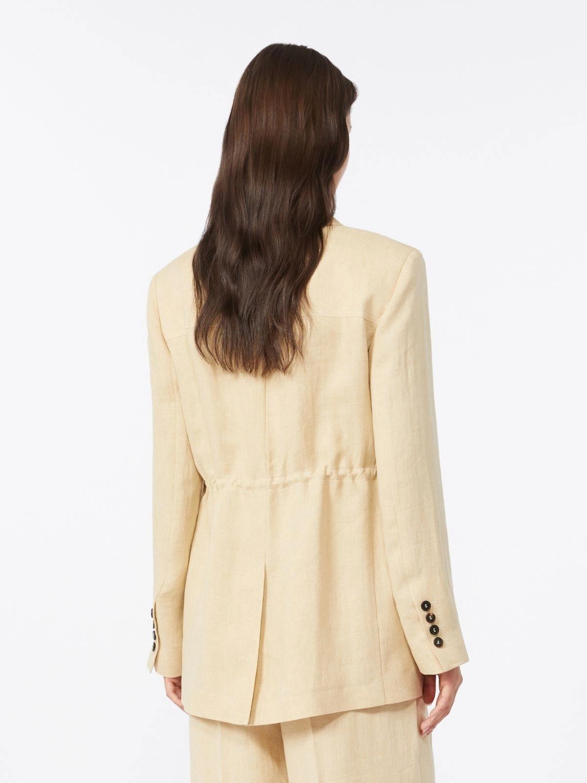 Giacca con coulisse in lino délavé - Coloniale<BR/> MSTADESSO 028 MAX MARA STUDIO
