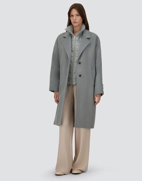 CAPPOTTO IN VELOUR WOOL CLOTH E NYLON ULTRALIGHT<BR/> CA000594D33477 9095 HERNO