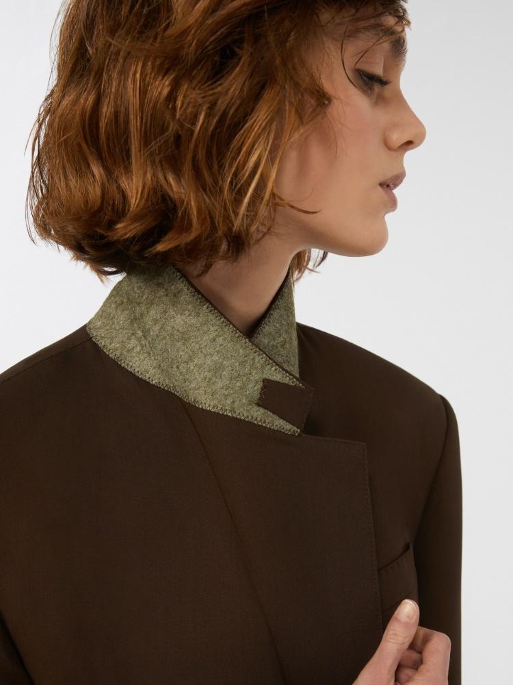 Blazer in levantina di lana<BR/> GINSENG 004 WEEKEND