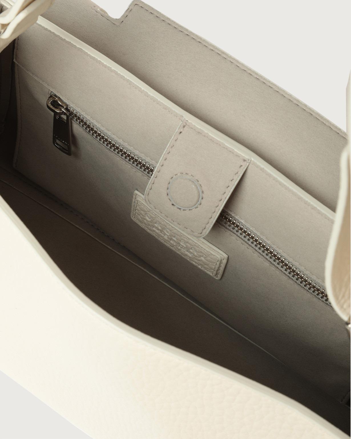 Borsa Sveva Longuette Soft in pelle con tracolla<BR/> B02159SOF BIANCO ORCIANI