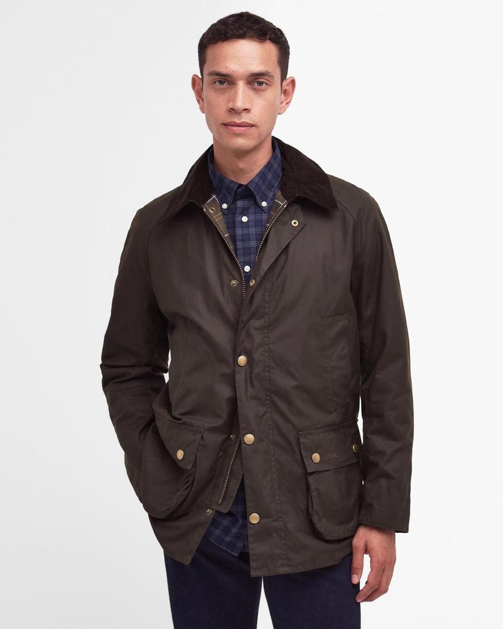 Giacca in cotone cerato Ashby MWX0339 OL71 BARBOUR