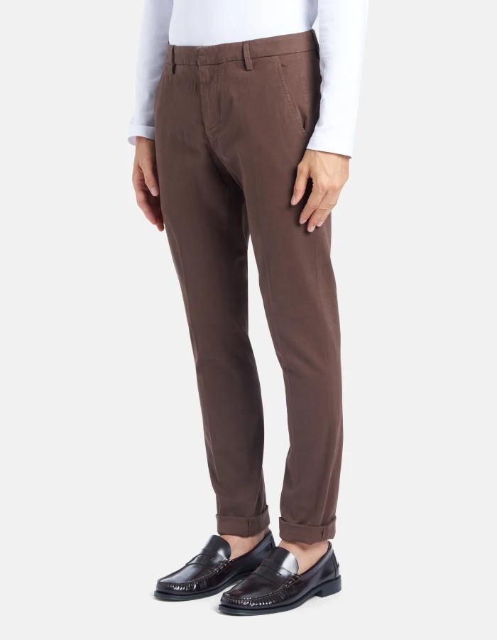 Pantaloni Gaubert slim in gabardina mano calda<BR/> UP235GSE043PTD 789 DONDUP