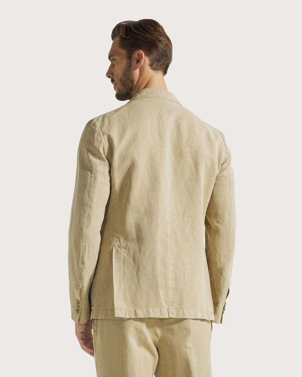 Giacca decostruita due bottoni in lino<BR/> GI0967440222 020 SEVENTY