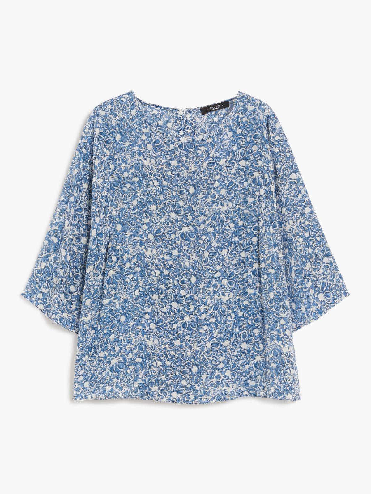 Blusa in twill di seta fantasia GINNICO 002 WEEKEND