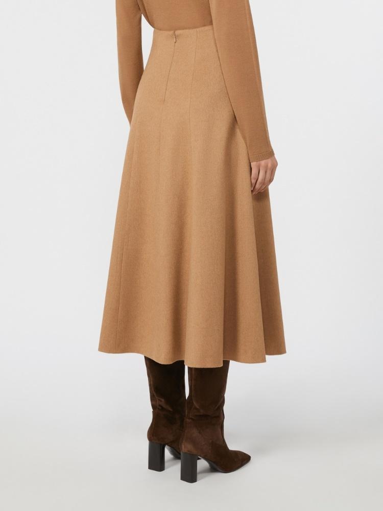 Gonna svasata in cammello<BR/> GENEVE 001 MAX MARA