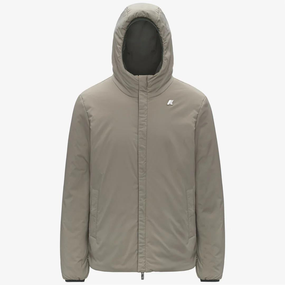 JACK ST WARM REVERSIBLE<BR/>GREEN BLACKISH-GREEN OAK<BR/>Giacca antivento isolante reversibile da uomo K6128VW B2P K-WAY