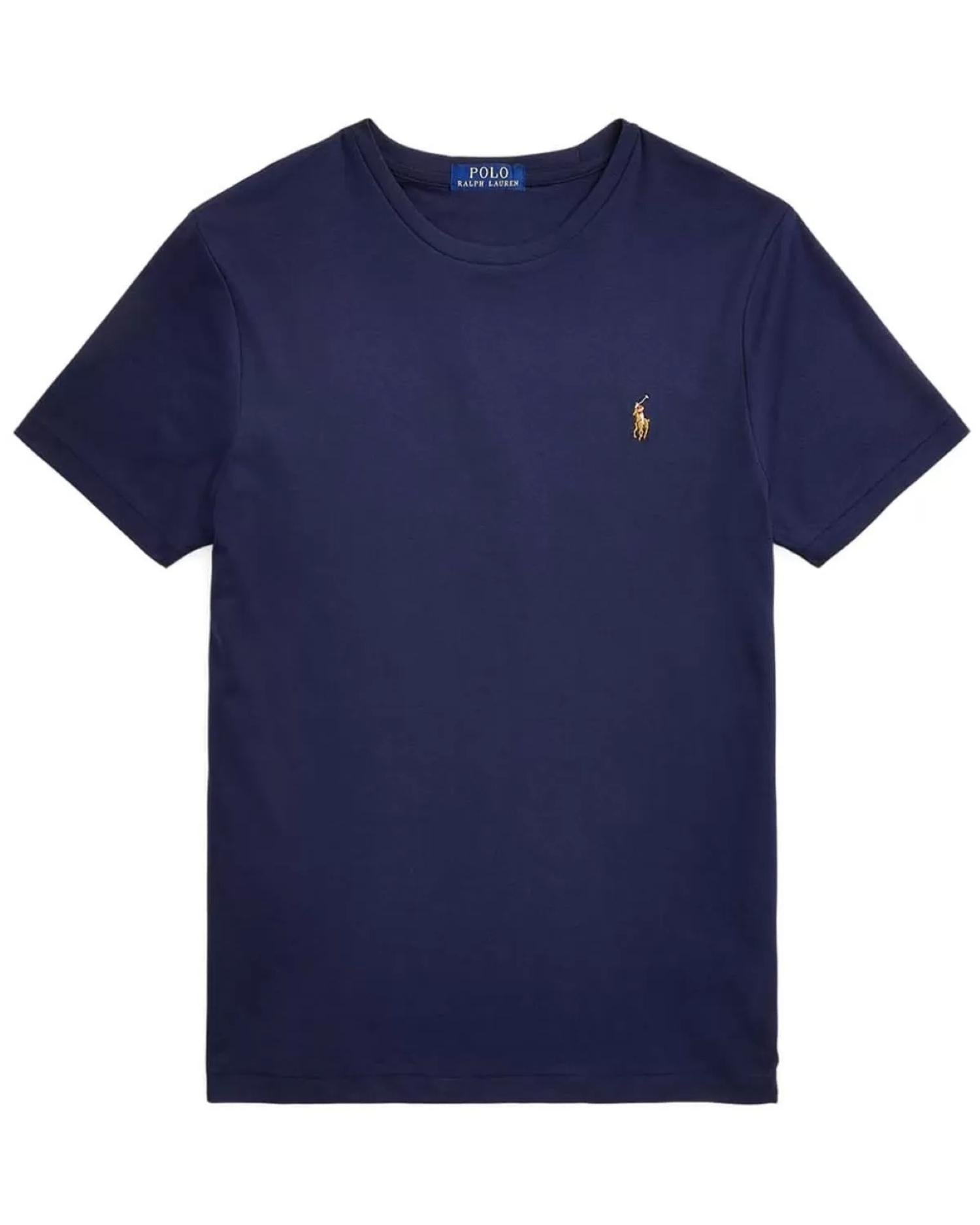 T-shirt in cotone con pony multicolor 710740727 003 RALPH LAUREN