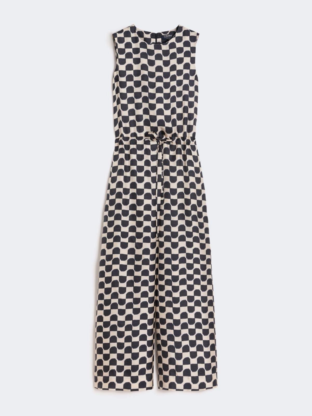 Tuta in seta stampata - Nero<BR/> SMMRONCHI 001 S MAX MARA