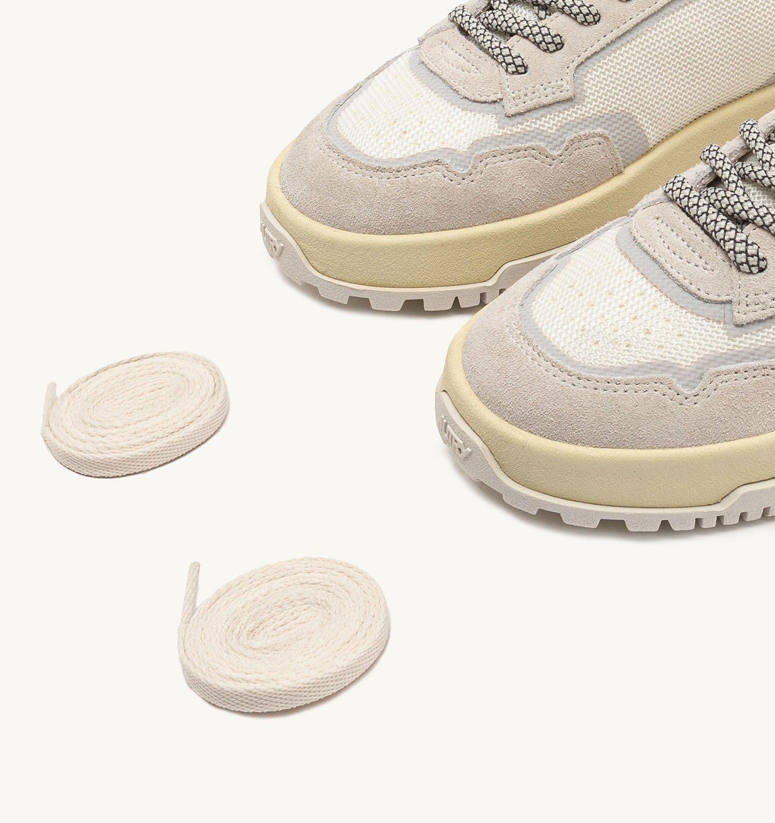 SNEAKERS WILDPACE LOW IN DRAGON MESH E SUEDE BIANCO E MARSHMALLOW<BR/> LDLM AK01 AUTRY ACTION SHOES