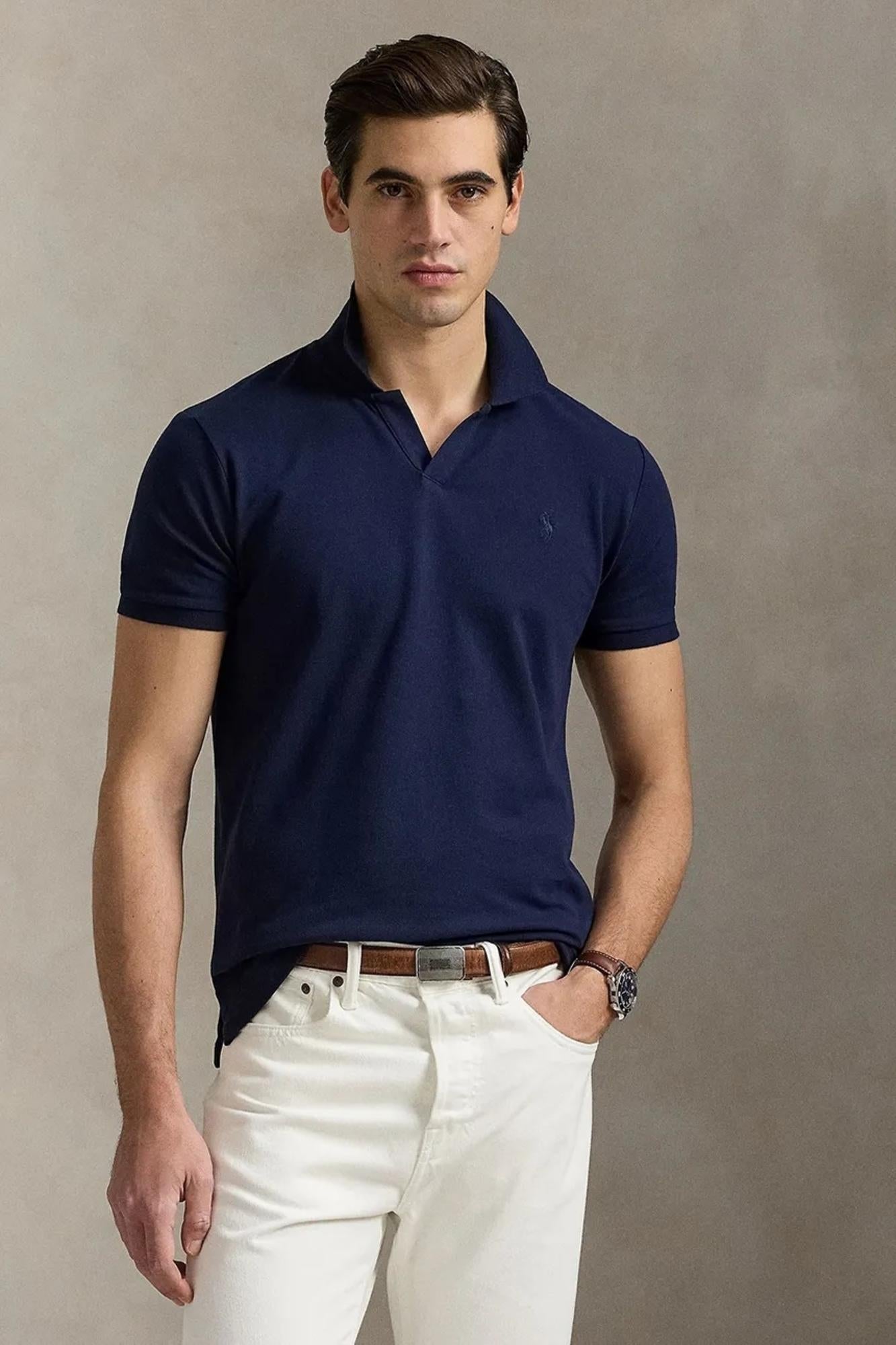Polo uomo in cotone elasticizzato 710968951 001 RALPH LAUREN
