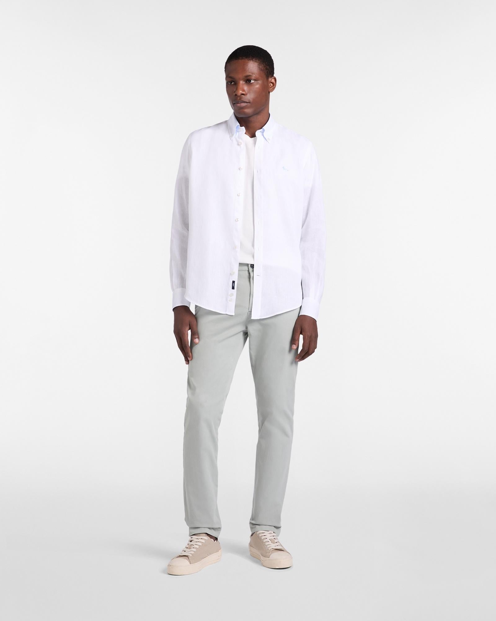 Camicia in puro lino regular fit<BR/> CRQ014010883B 100 HARMONT & BLAINE