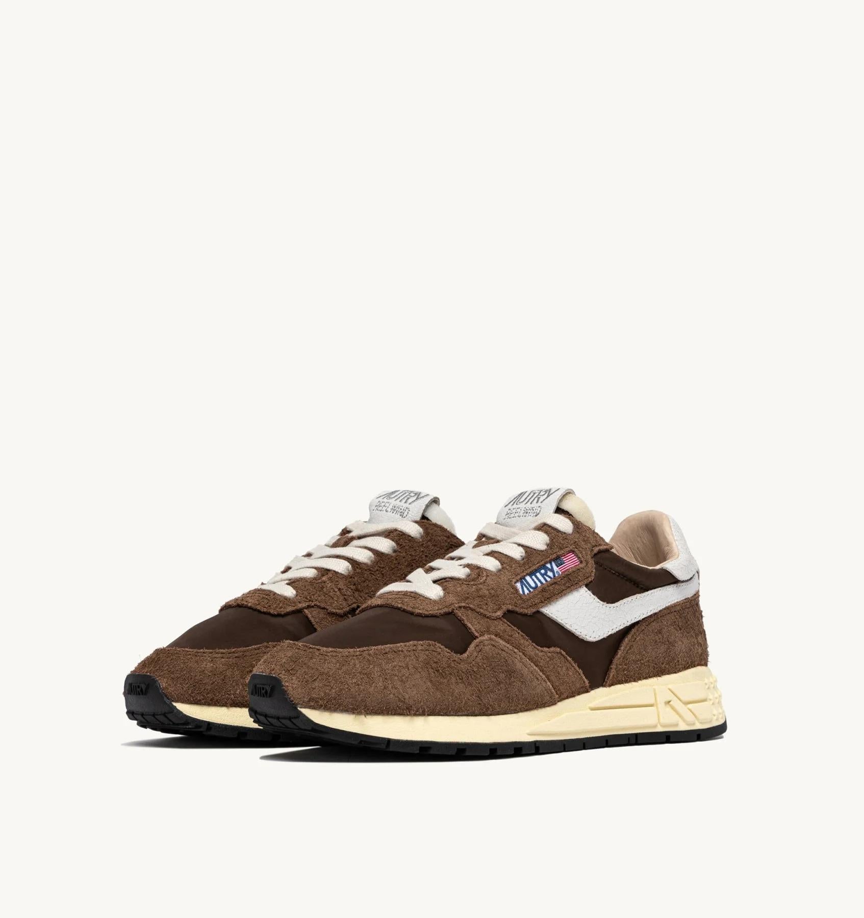 SNEAKERS REELWIND LOW IN NYLON E SUEDE BIANCO E TUNDRA WWLM NC39 AUTRY ACTION SHOES