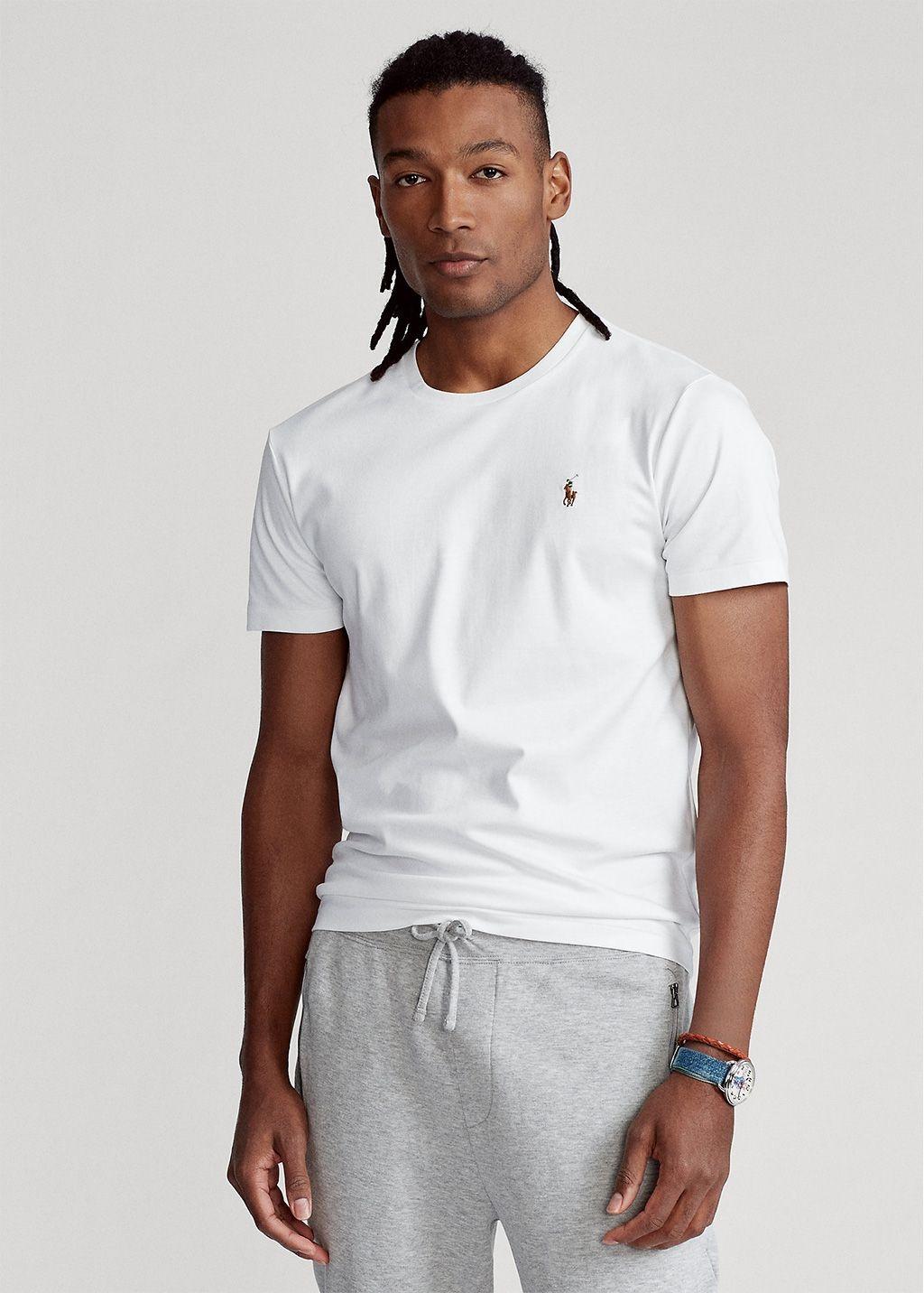 T-shirt in cotone con pony multicolor 710740727 002 RALPH LAUREN