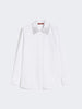 Camicia in popeline con cristalli