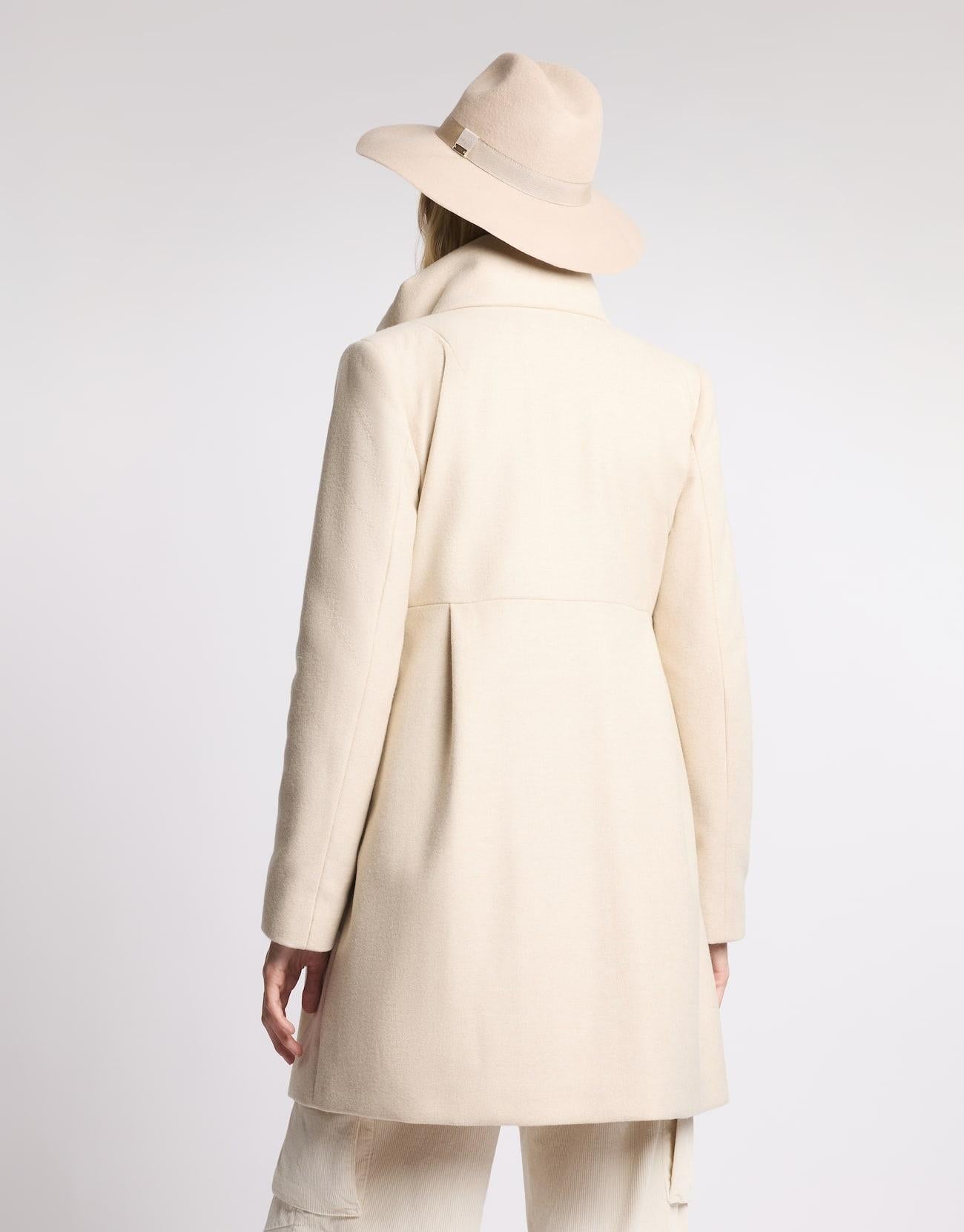 Romantic Coat in Panno di Lana Mélange<BR/> NAW5051Y050XMY C002 FAY