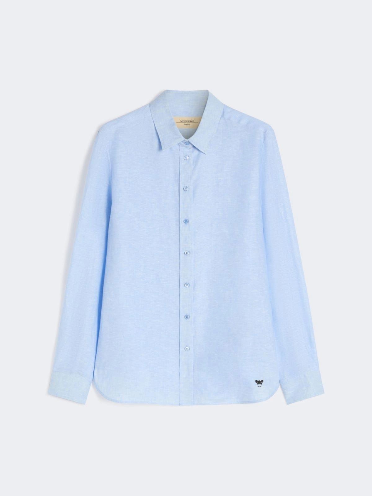 Camicia in tela di lino - CIELO<BR/> WKDWERNER 020 WEEKEND