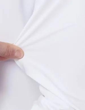 Camicia Collo francese piccolo Tinta Unita Twill Bianco