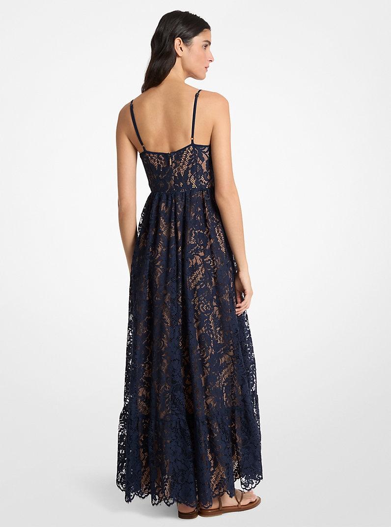 Abito maxi in pizzo floreale cordonato<BR/> MS683HQKQ9 409 MICHAEL KORS