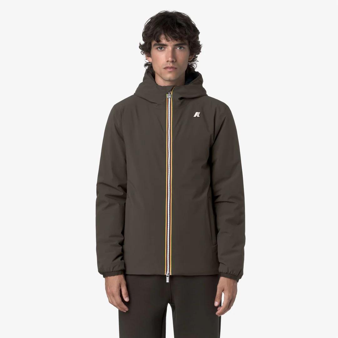 JACK ST WARM REVERSIBLE<BR/>BLACK OLIVE-BLUE DEPTH<BR/>Giacca impermeabile reversibile da uomo K6128VW B3A K-WAY