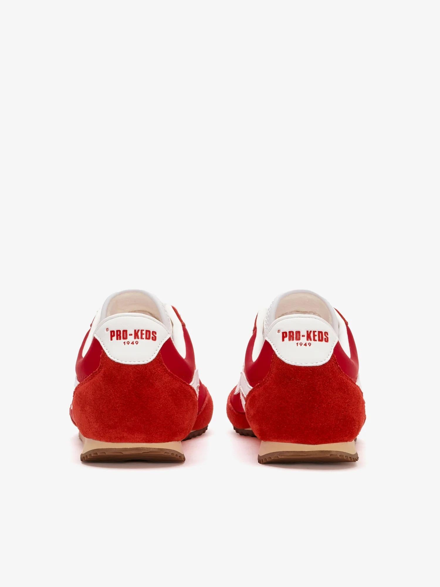 Racer 77 in nylon rosso e bianco<BR/><BR/> R7226SLM RE00005 PRO-KEDS