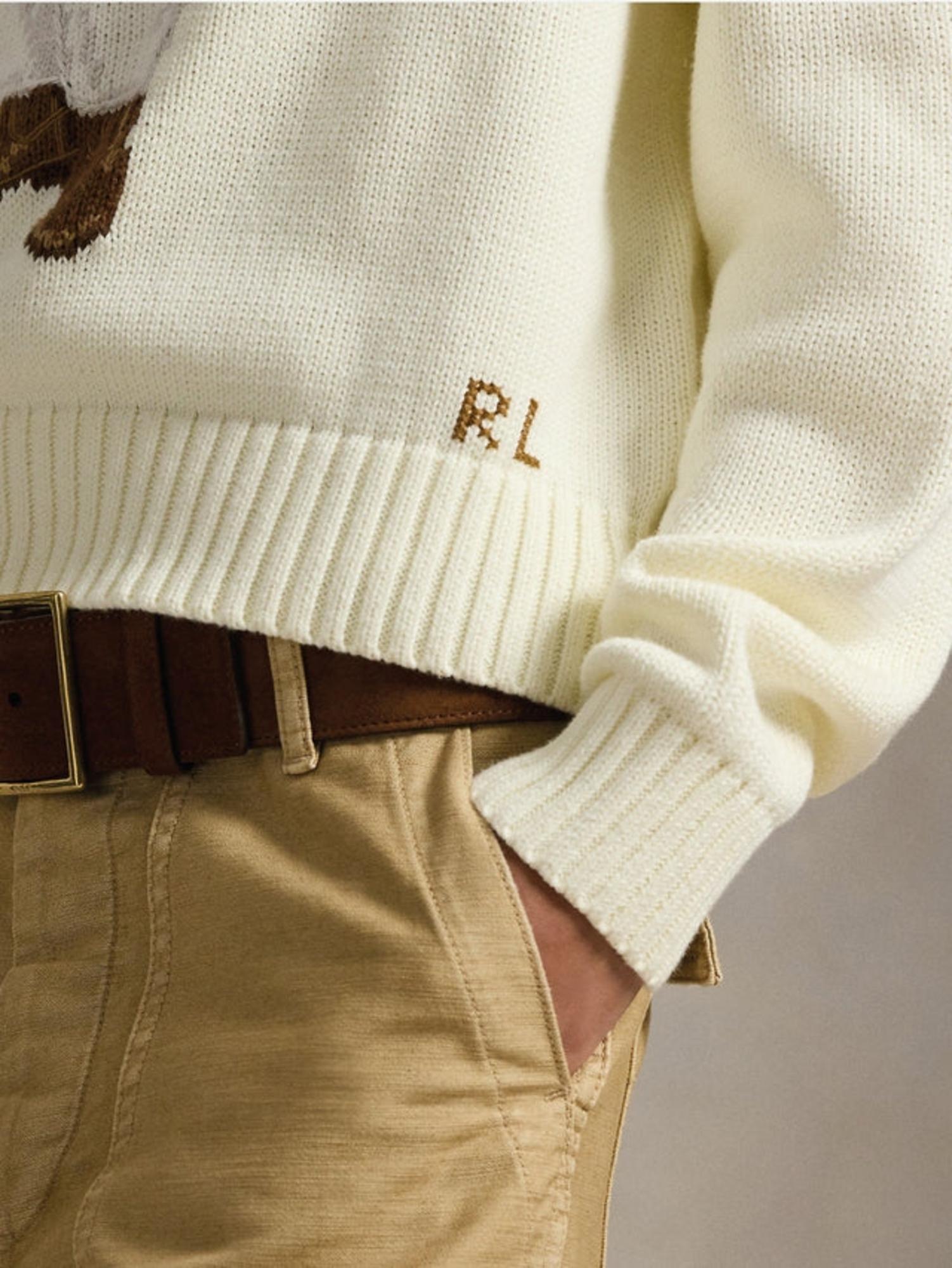 Maglia in cotone con motivo Polo Bear 211A96248 001 RALPH LAUREN
