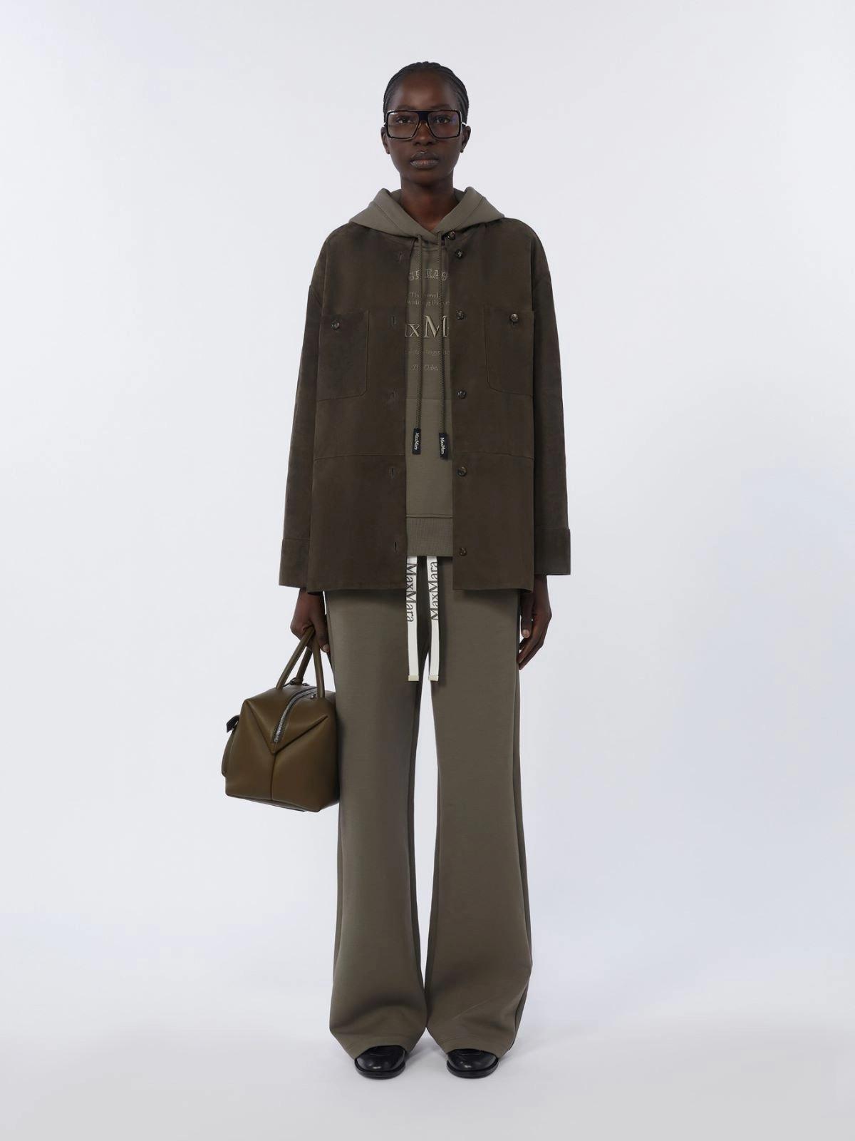 SMMBALI<BR/>Pantalone ampio in jersey - Verde kaki<BR/> SMMBALI 007 S MAX MARA