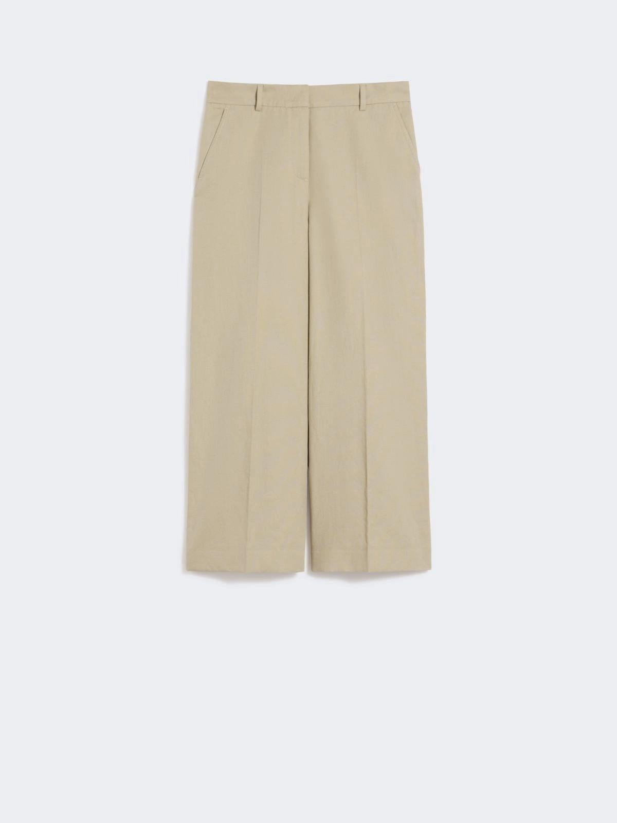 Pantalone in canvas di cotone e lino - Sabbia<BR/> WKDZIRCONE 002 WEEKEND