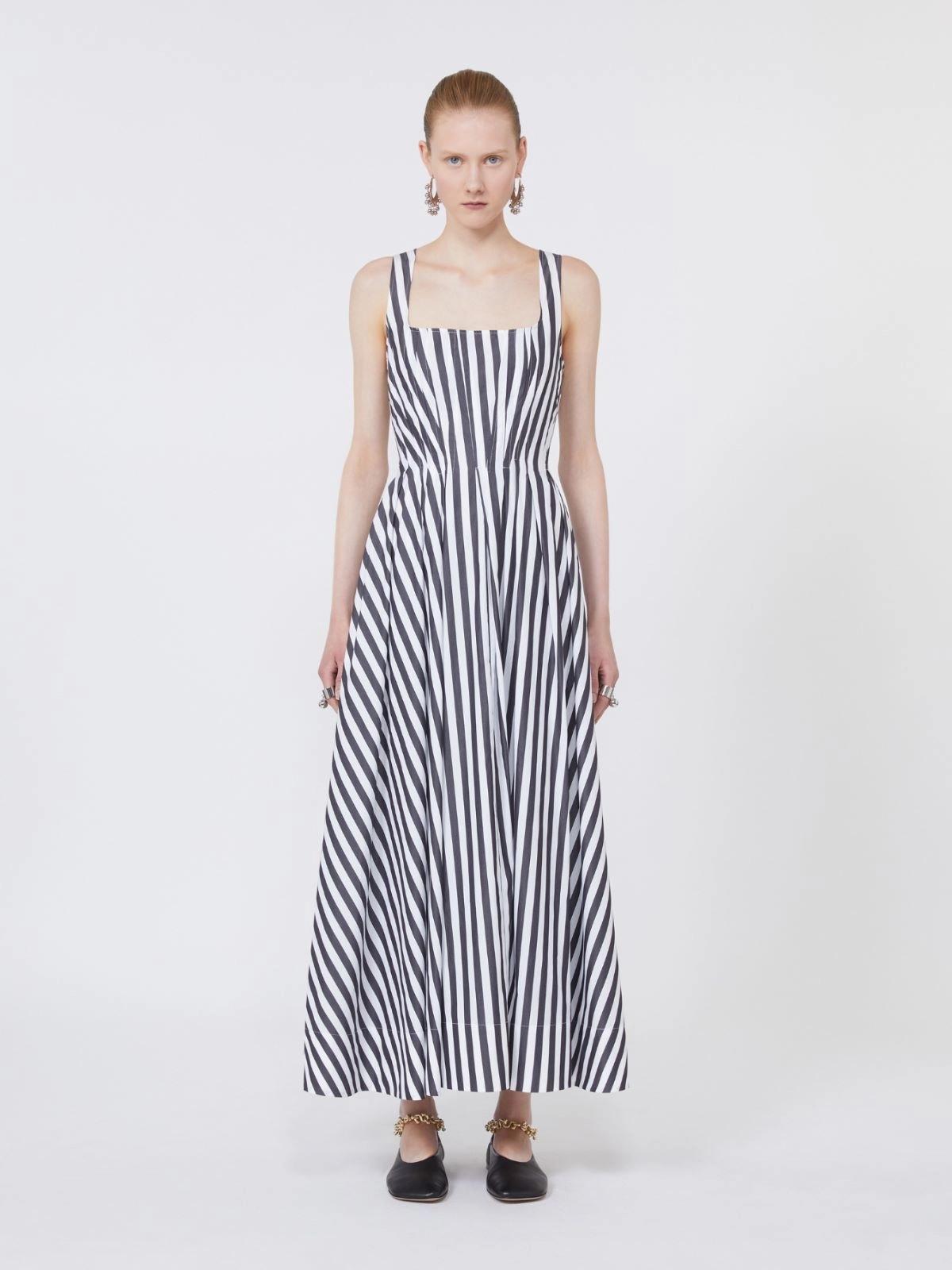 Abito lungo in popeline di cotone - Nero<BR/> SPXFILMATO 004 SPORTMAX