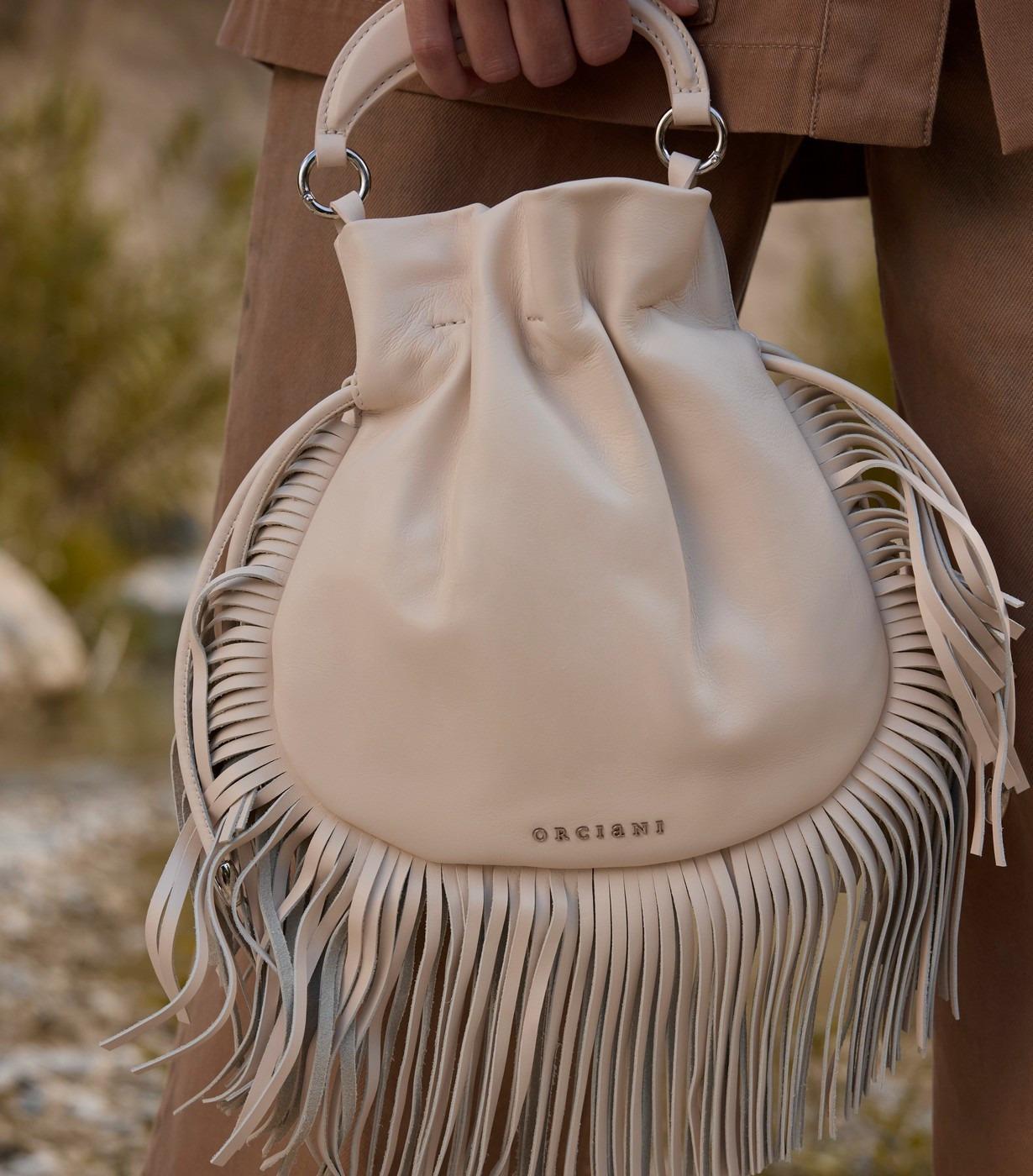 Mini bag Juice Jungle in pelle B02233SPD BURRO ORCIANI