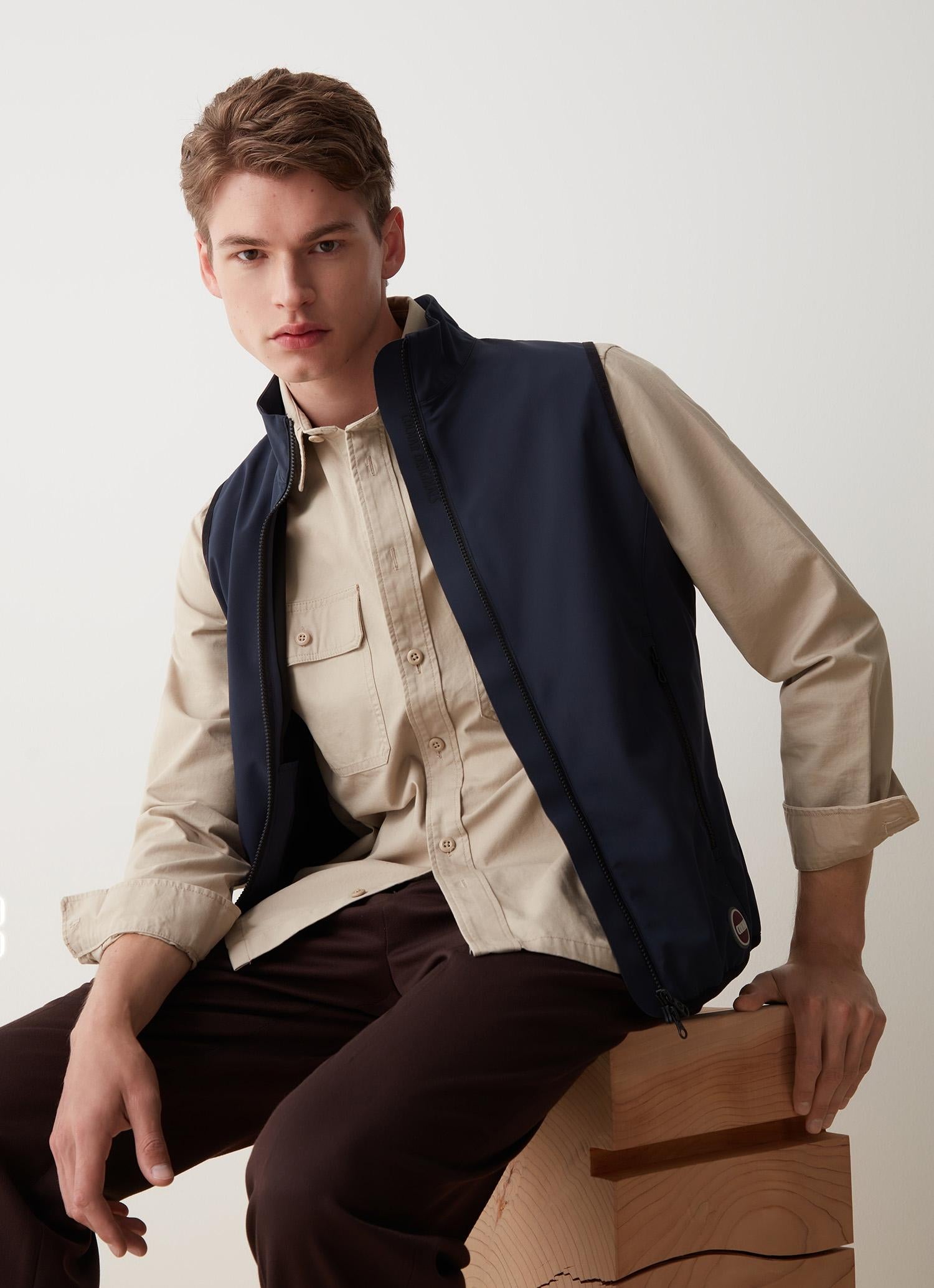 Gilet uomo in tessuto softshell