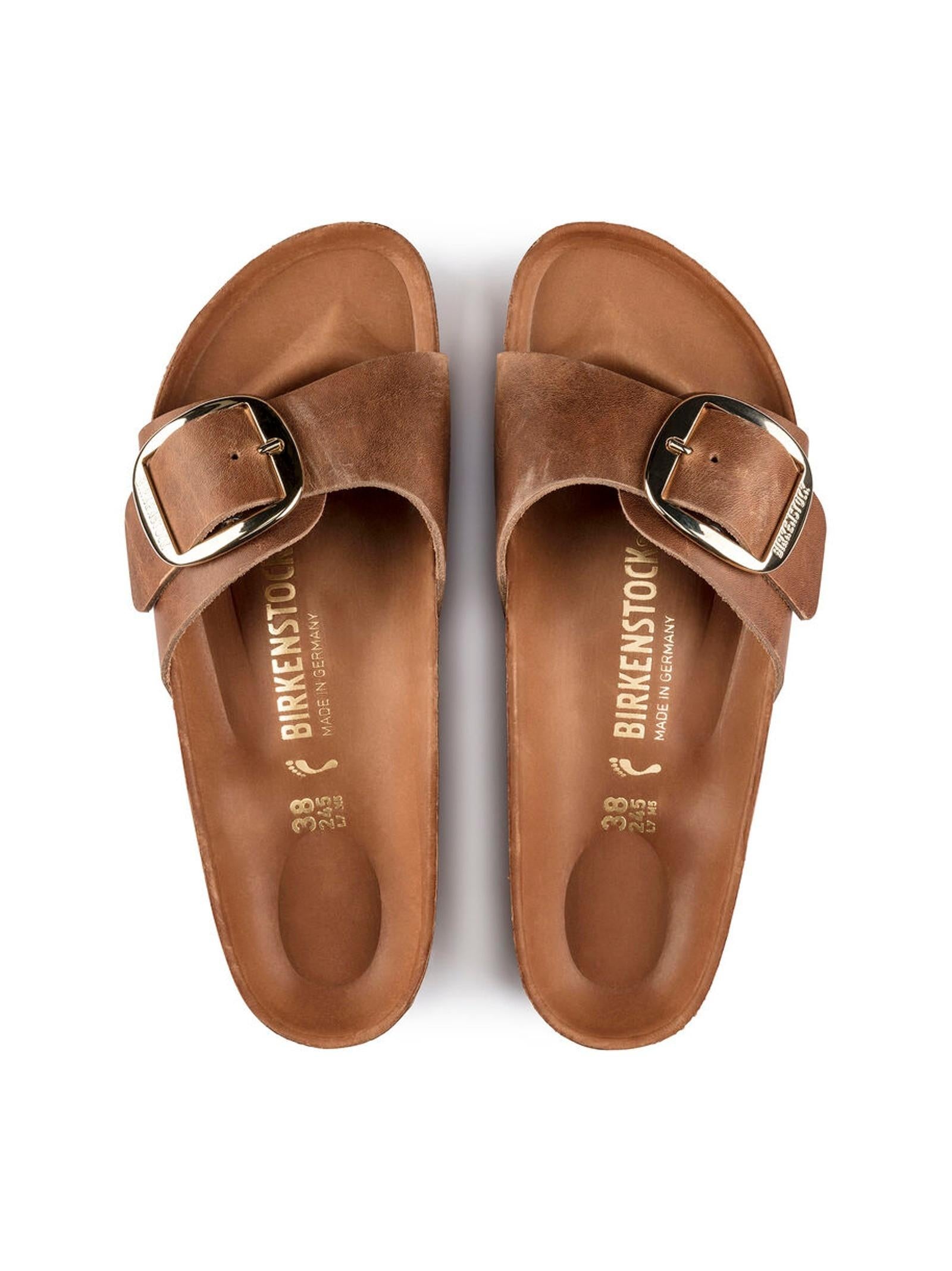 Ciabatta in pelle Madrid Big Buckle