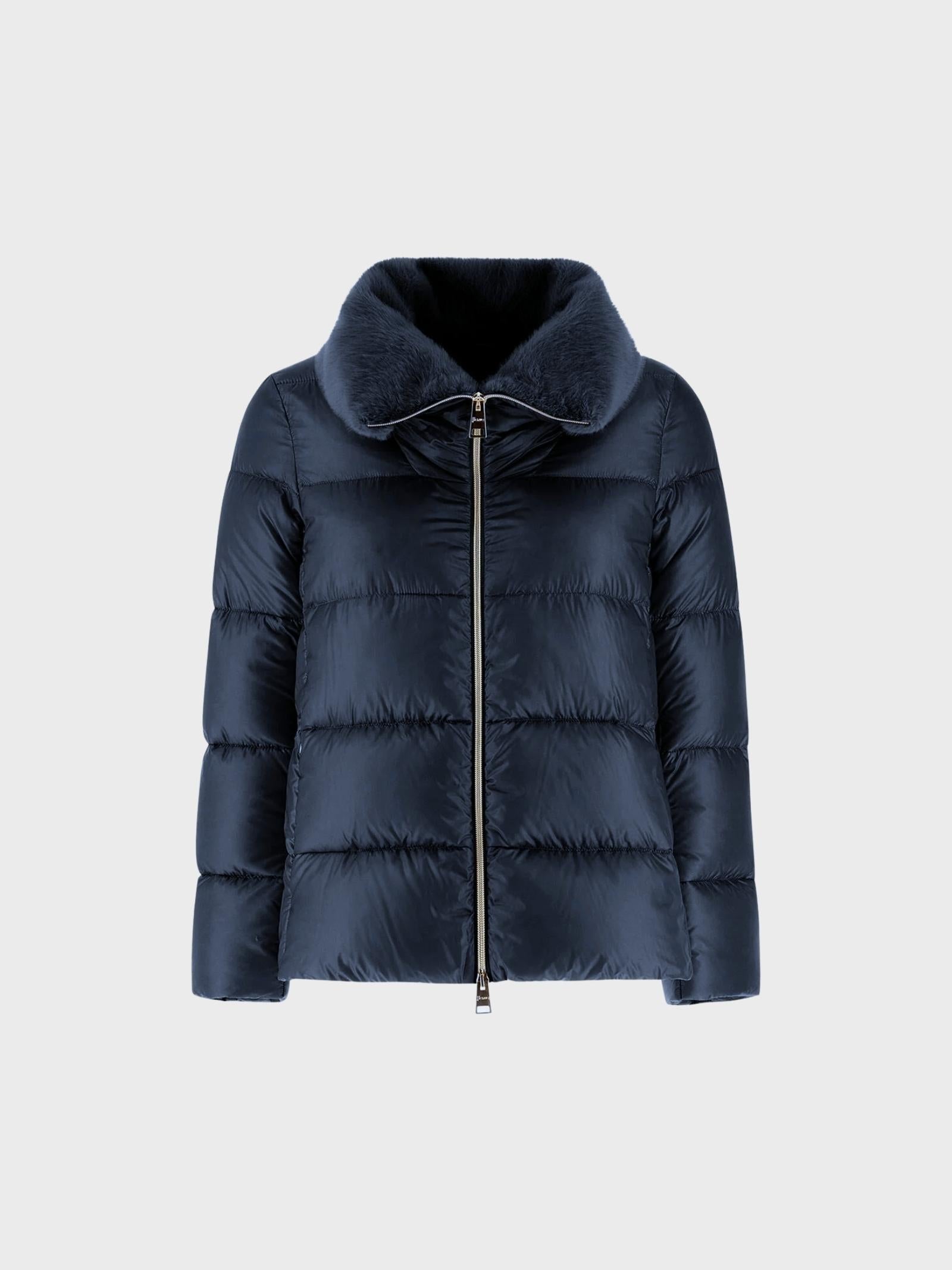 GIACCA IN NYLON ULTRALIGHT E LADY ALTERNATIVE FUR<BR/> PI001923D12017Z 9200 HERNO