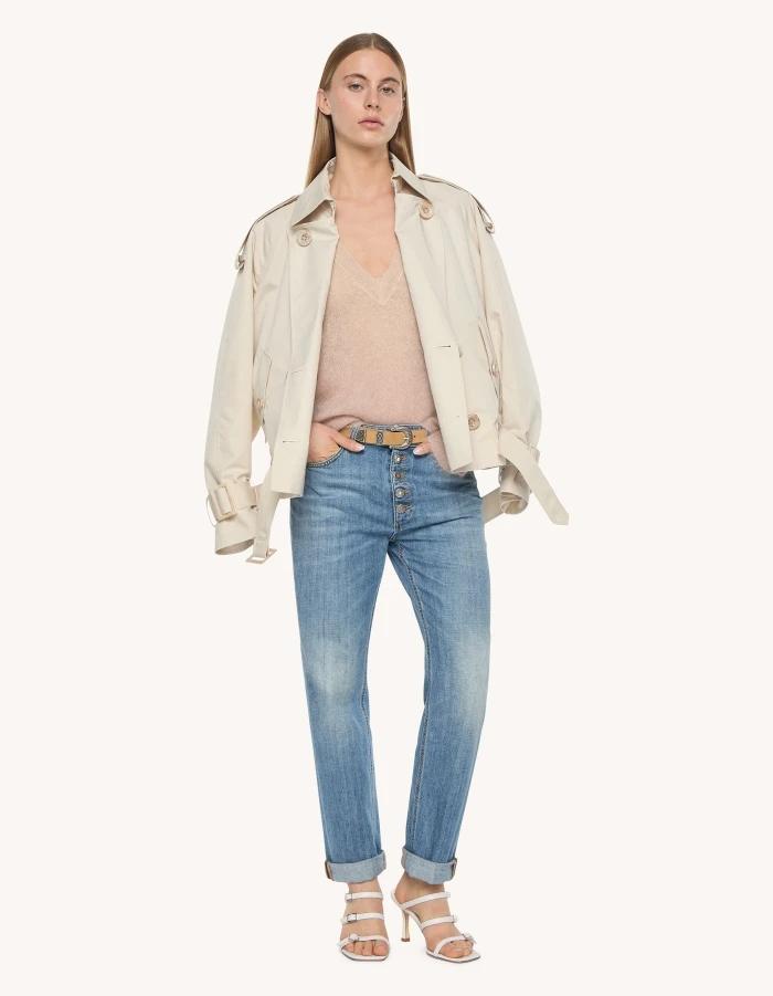 Jeans Koons 30 inches loose in denim fisso<BR/> DP26BLDF0263DIN8 800 DONDUP