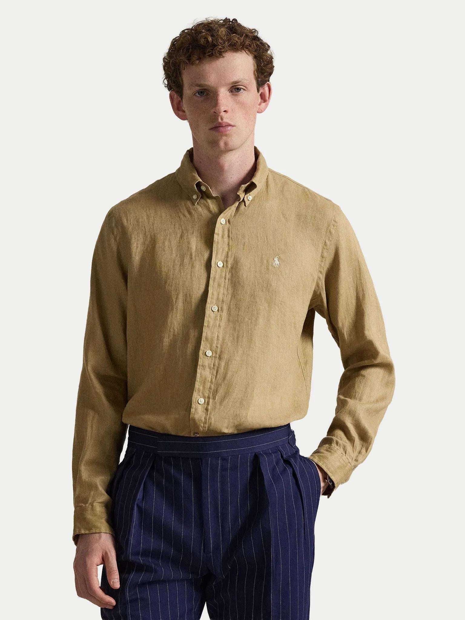 Camicia uomo in puro lino 710968915 502 RALPH LAUREN