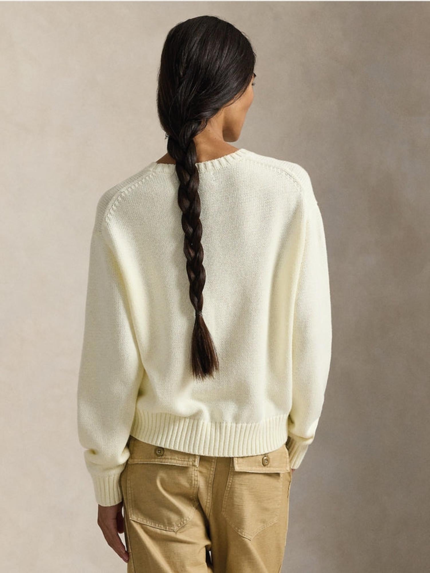 Maglia in cotone con motivo Polo Bear 211A96248 001 RALPH LAUREN