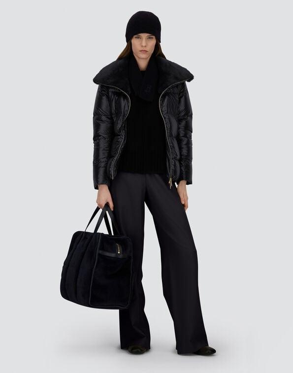 GIACCA IN NYLON ULTRALIGHT E LADY ALTERNATIVE FUR<BR/> PI001923D12017Z 9300 HERNO