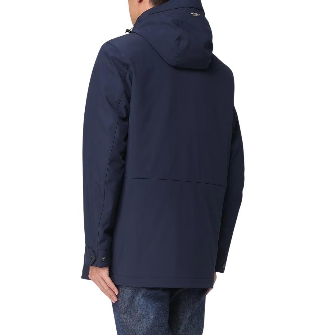 Giubbotto Uomo WOOLRICH Black Soft shell barrow mac coat<BR/> CFWOOU2017MRUT3496 3989 WOOLRICH