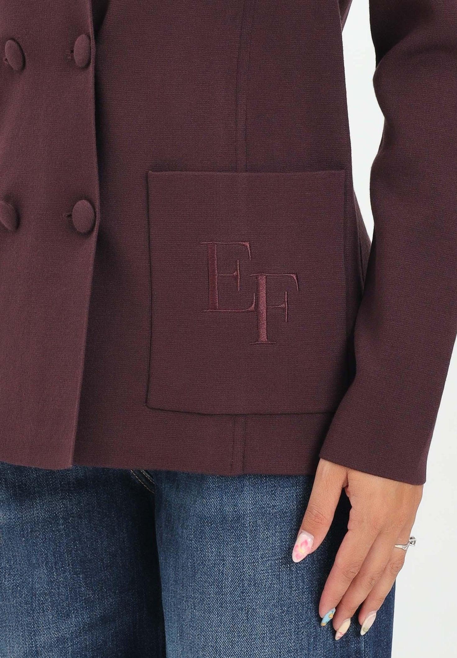 Giacca in maglia con ricamo MK52S57E2 EA4 ELISABETTA FRANCHI