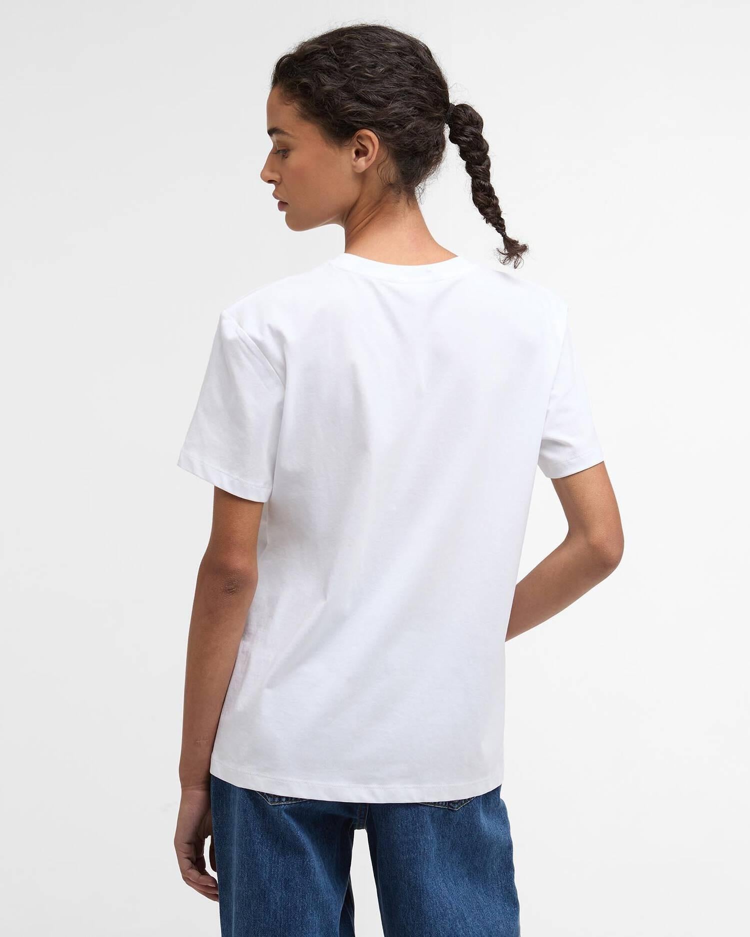 T-shirt con stampa Bedale<BR/> LTS0715LTS WH11 BARBOUR