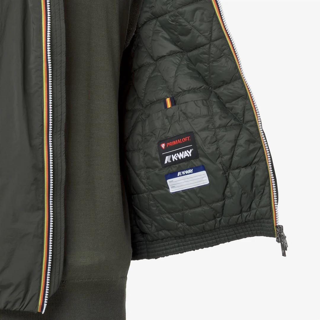 VALEN PLAIN WARM<BR/>GREEN BLACKISH<BR/>Giacca calda da uomo verde scuro K2136BW WMR K-WAY