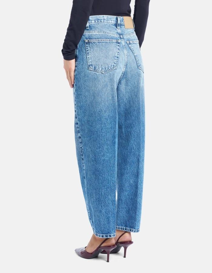 Jeans Bessie loose in denim fisso<BR/> DP784DF0283LH6 800 DONDUP