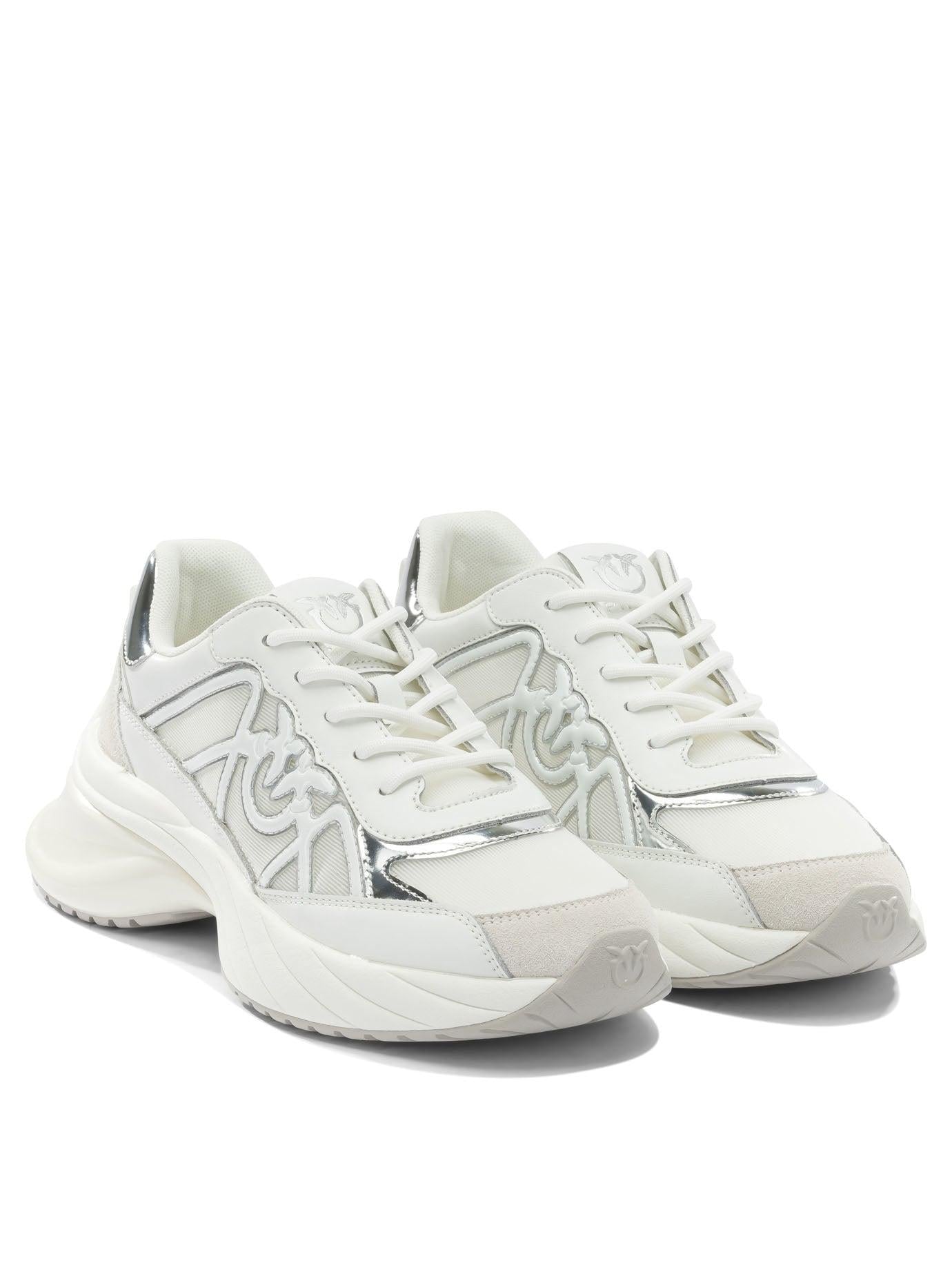 Sneakers con mix di inserti e logo Love Birds<BR/> SS0135P142 Z1B PINKO