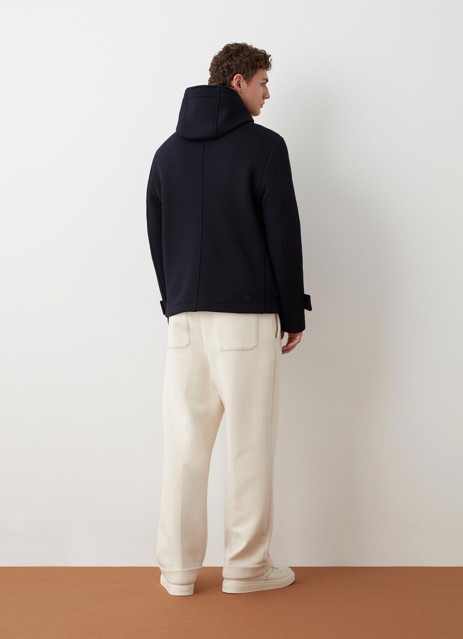 Men's jacket in technical fabric with honeycomb effect