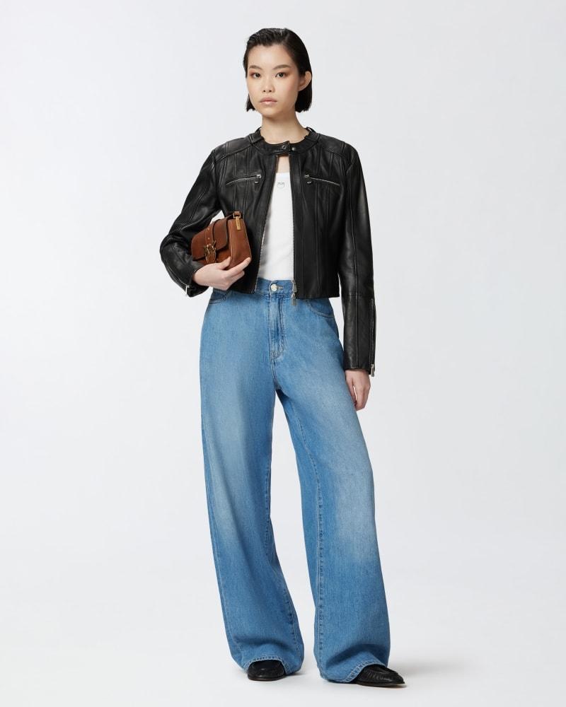Jeans palazzo in denim medio chiaro