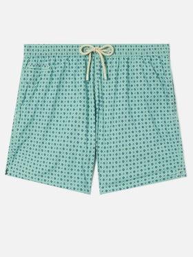 Costume mare Lighting Micro verde chiaro con stampa geometrica all-over<BR/> LIG0016 00071L MC2 SAINT BARTH