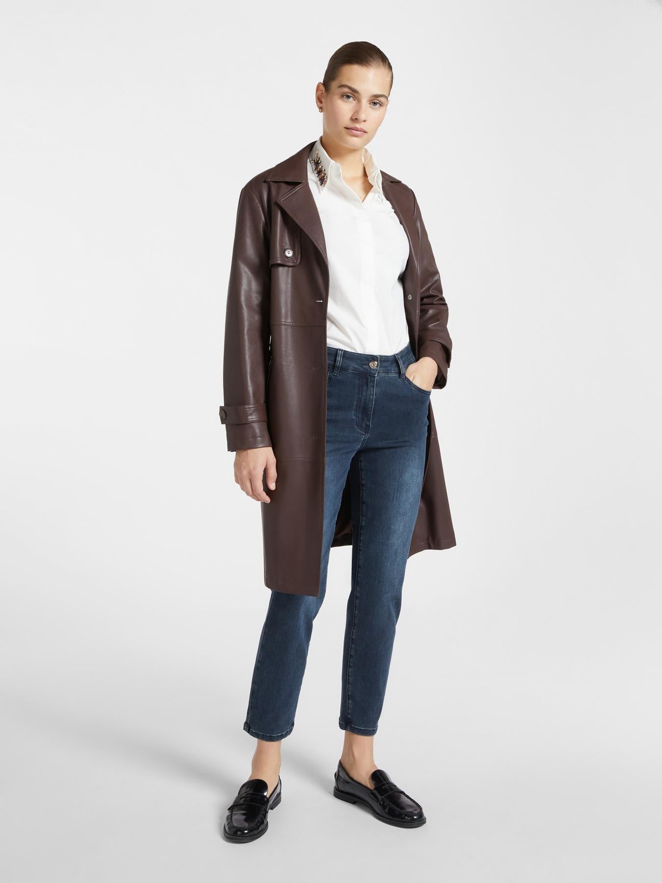 Women's cotton denim trousers