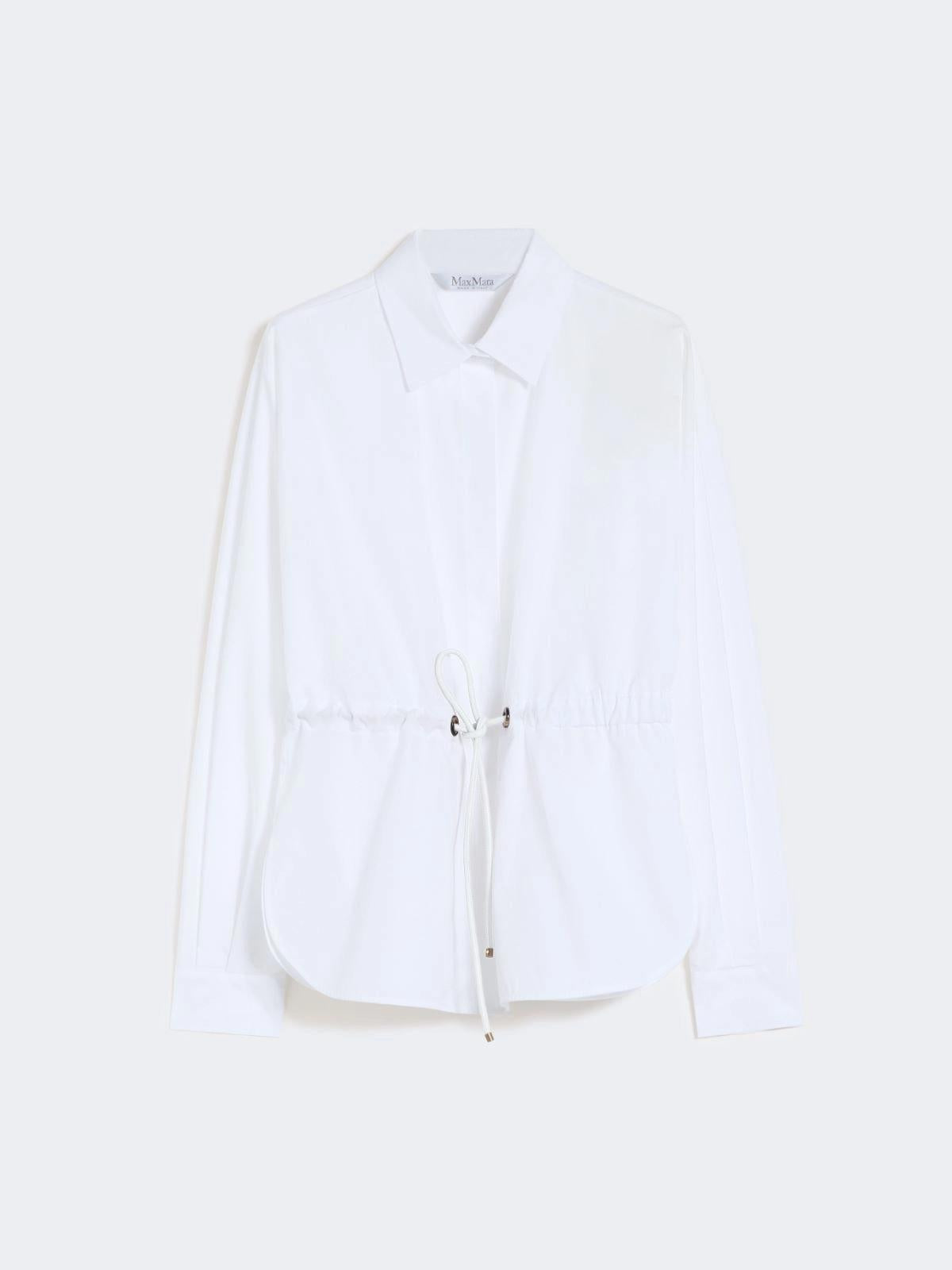 Camicia in popeline di cotone - Bianco ottico<BR/> MXMTAZZINA 001 MAX MARA