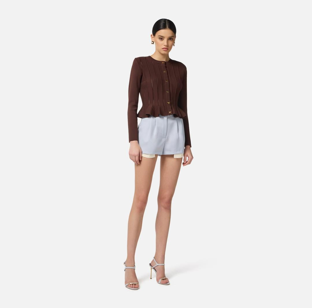 Giacca in maglia con dettagli à jour MK07S56E2 EA3 ELISABETTA FRANCHI