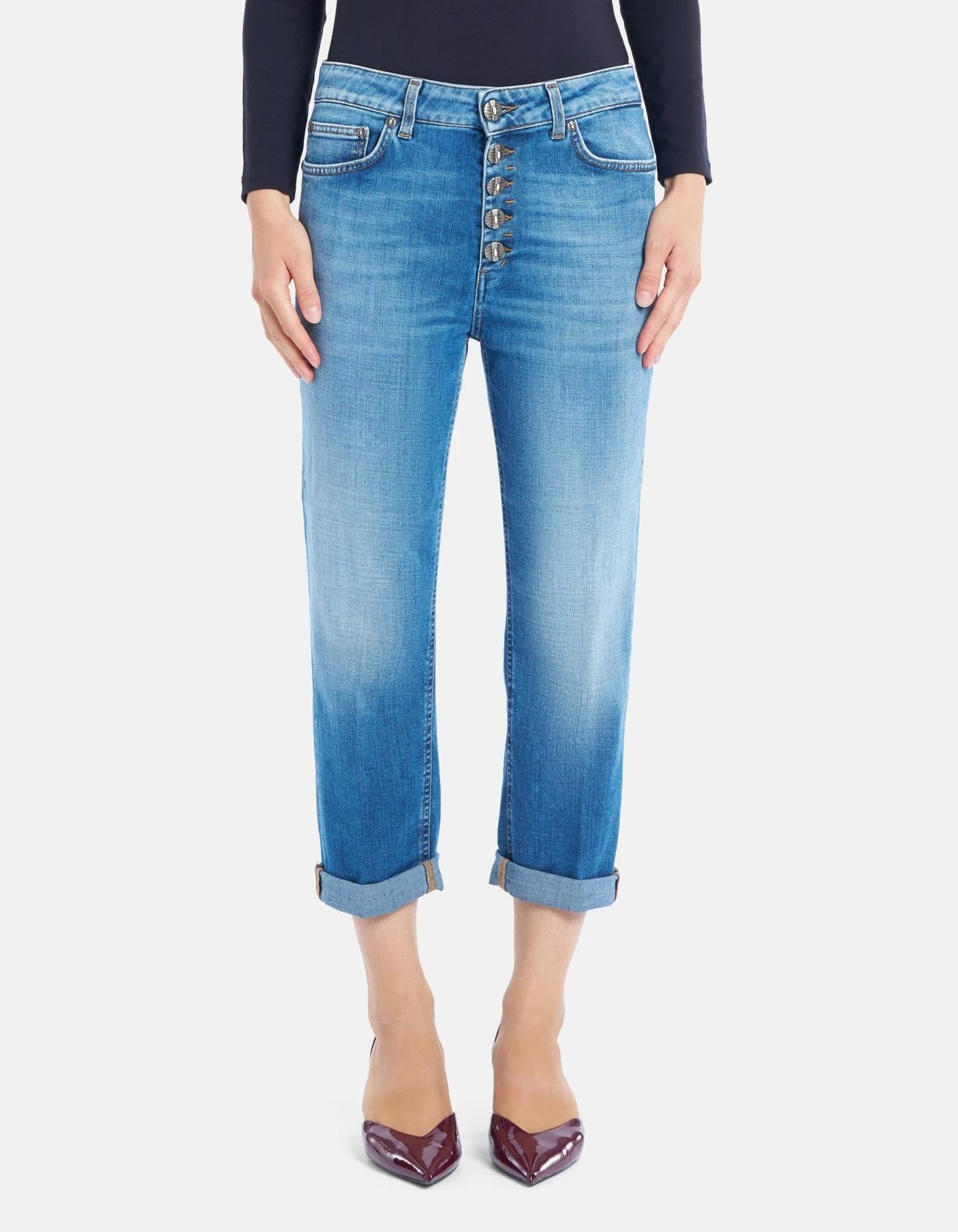 Jeans Koons loose in denim stretch<BR/> DP268BDS0345LG6 800 DONDUP