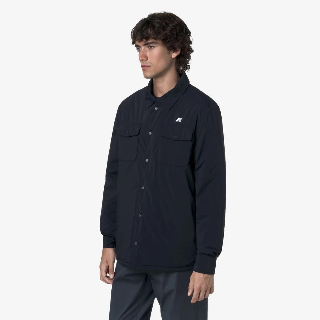 UMBERT PLAIN WARM<BR/>BLUE DEPTH<BR/>Giacca invernale corta da uomo blu K2136JW K89 K-WAY